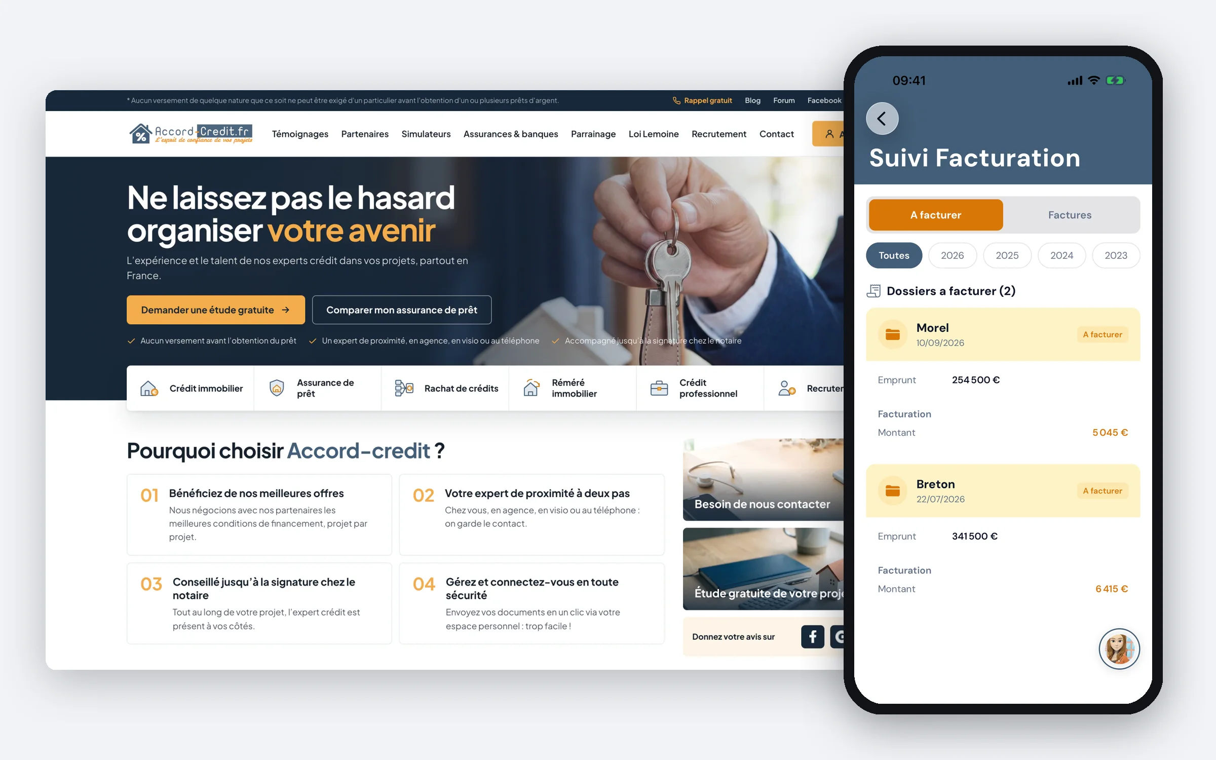 Site et application mobile de accord-credit.fr