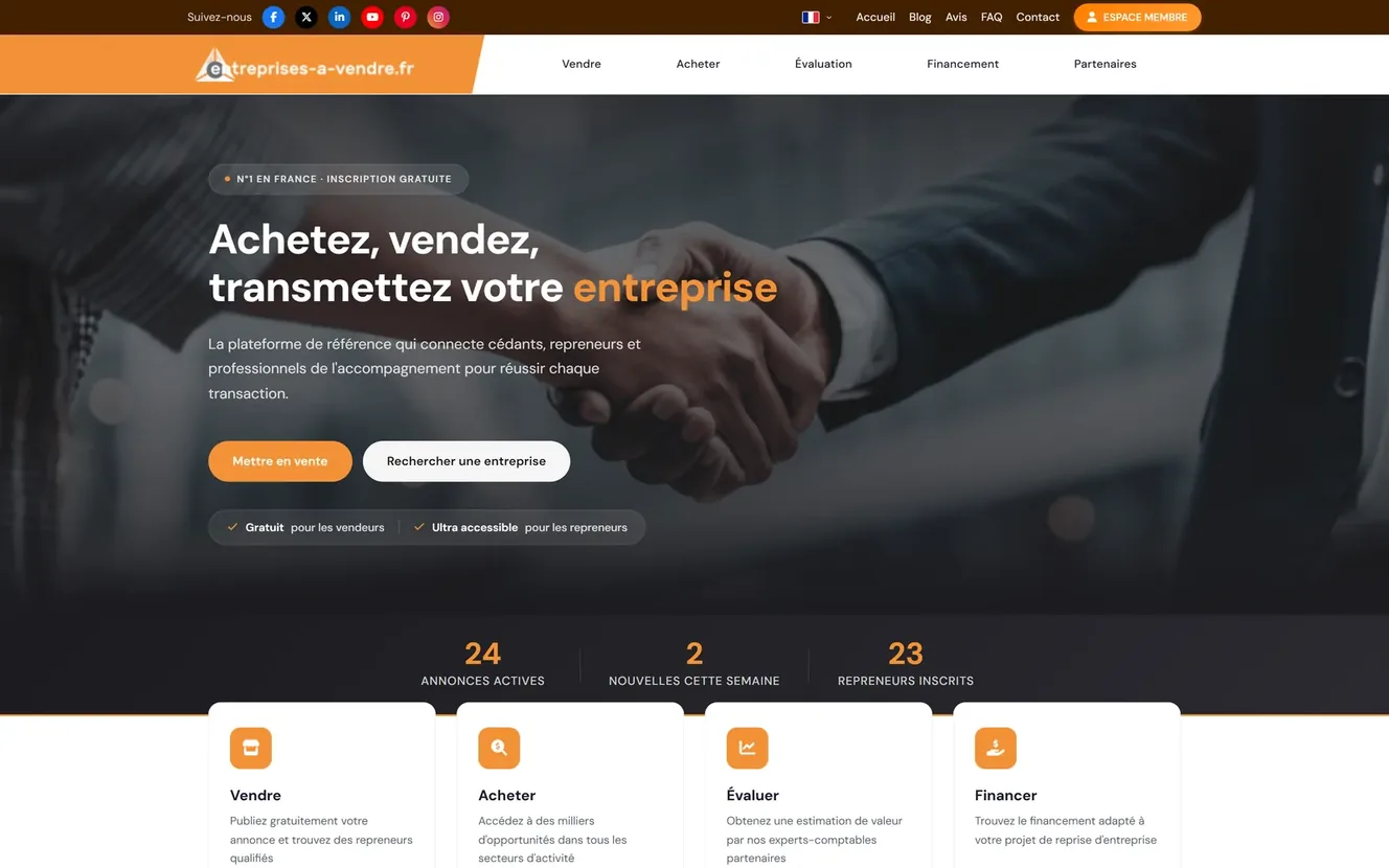 Preview of Entreprises à Vendre
