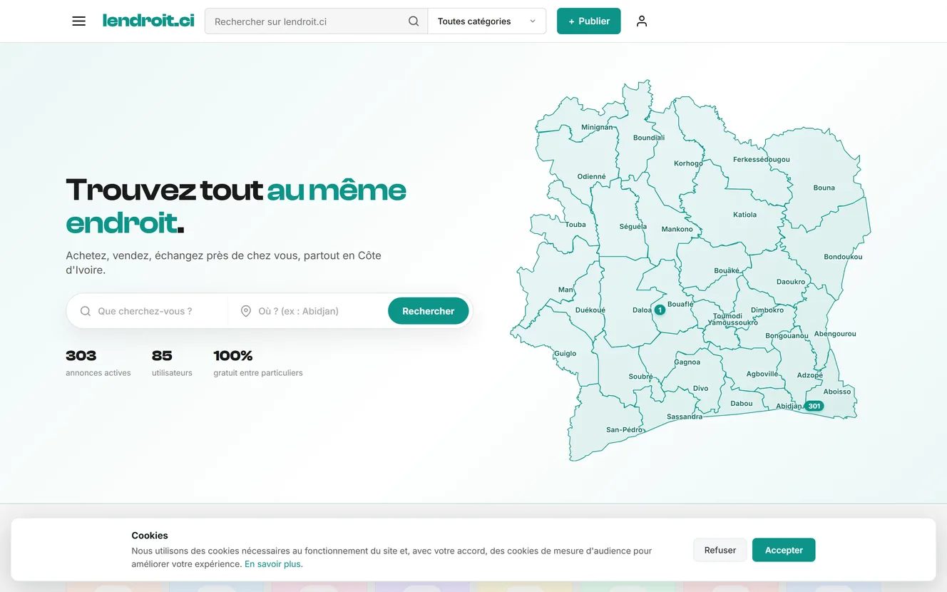 Preview of Lendroit.ci